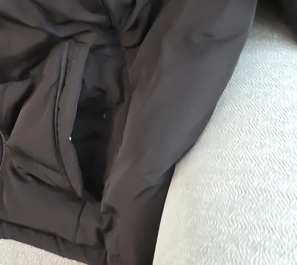 Calvin Klein Men's Black Dual Zipper Winter Quilted Puffer Jacket with CK Logo